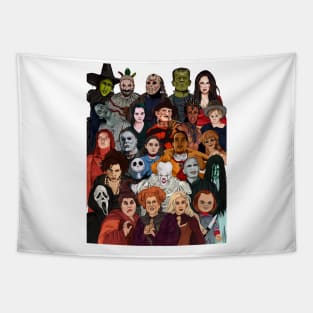 Horror Movie Characters Tapestry