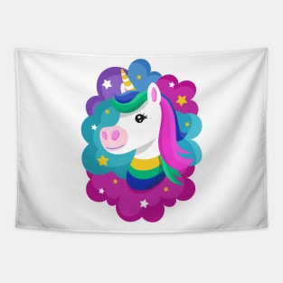 Funny unicorn Tapestry