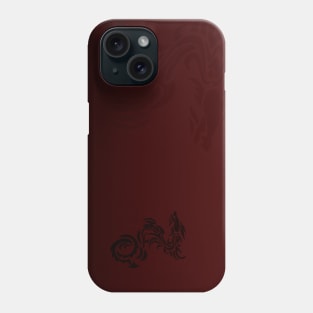 Black asian dragon Mask Phone Case