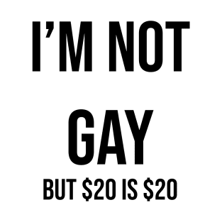 i’m not gay but $20 is $20 T-Shirt