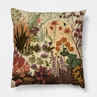 Beautiful Wildflowers garden Pillow