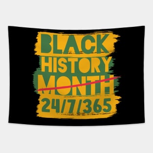 Black History Month 24/7/365 Black men African American Tapestry