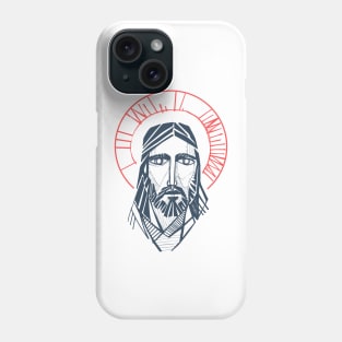 Jesus Christ Face hand drawn illustration Phone Case