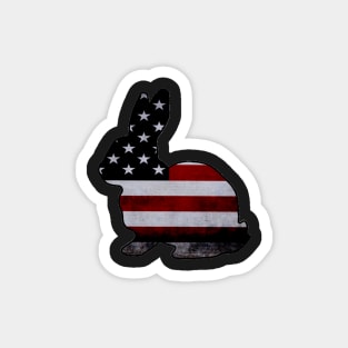 American Flag Show Rabbit - NOT FOR RESALE WITHOUT PERMISSION Magnet