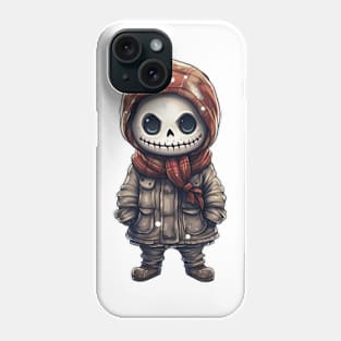 A figure of a ghastly boy in a halloween mask ! Spooky smile :) Phone Case