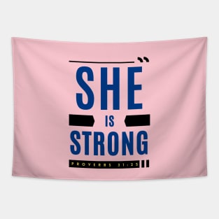 She Is Strong | Christian Women Tapestry