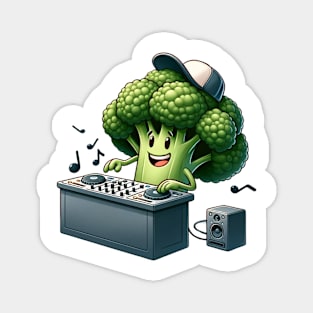 Broccoli Beats - DJ Veggie on the Decks Magnet