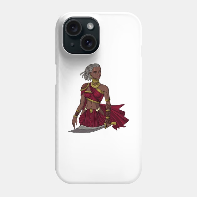 Goddess of the Yoruba religion - Oya Phone Case by Modern Medieval Design