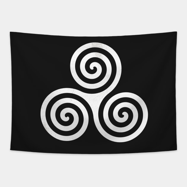 Celtic Triple Spiral Tapestry by Pushloop