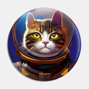 Catstronaut In Space Pin