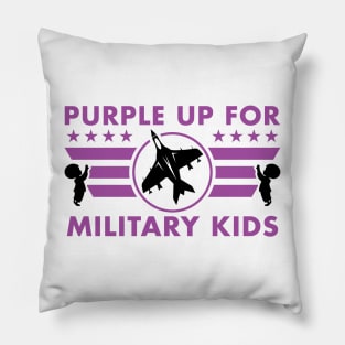 Purple up for Military Kids and Month Of The Military Child Pillow