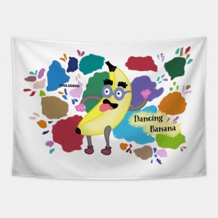 Fruit party Dancing banana Tapestry