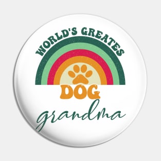 World's Greatest Dog Grandma  Cute Dog Owner Pin