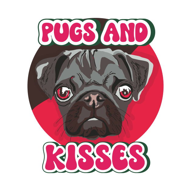 Pugs and kisses by HomeCoquette