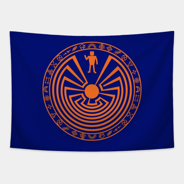 Man in the Maze Tapestry by PeregrinusCreative