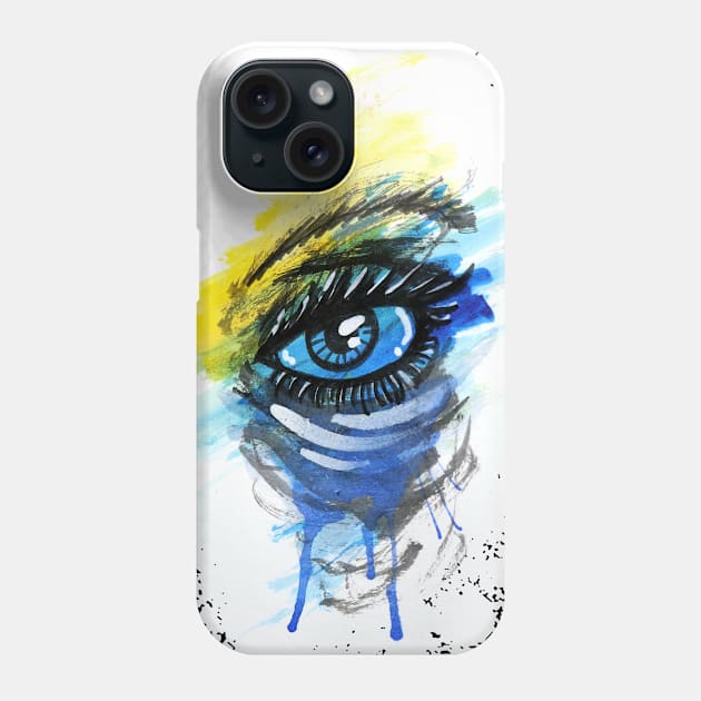 Watercolor Eye Phone Case by VipiShop