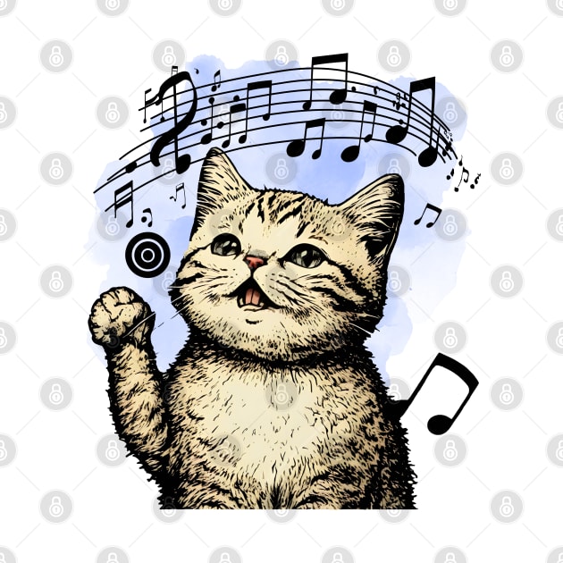 Happy Music Cat by kakamona