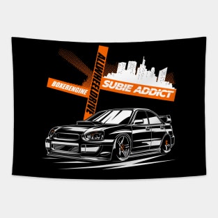 Subaru WRX STi Black White Tapestry