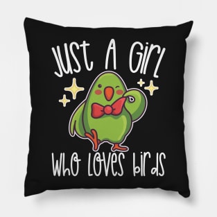 Just A Girl Who Loves Birds Gift graphic Pillow