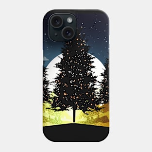 Amazing Christmas tree background Phone Case