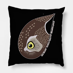 Northern Pygmy-Owl (Small Text) Pillow