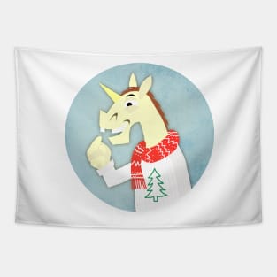 Two Front Teeth Unicorn Tapestry