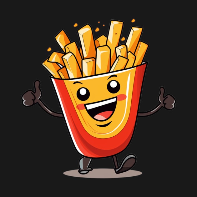 kawaii french fries T-Shirt cute potatofood by nonagobich