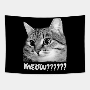 Funny confused cat Tapestry