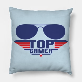 Top Gamer Funny Retro Cool Gaming Pillow