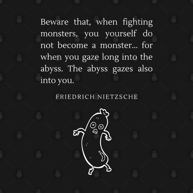 Staring Into the Abyss Friedrich Nietzsche by Love Ocean Design