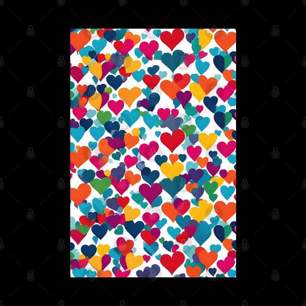 Colourful heart pattern by Spaceboyishere