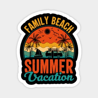 Family Beach Summer Vacation Magnet