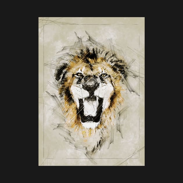 Lion Sketch by Durro