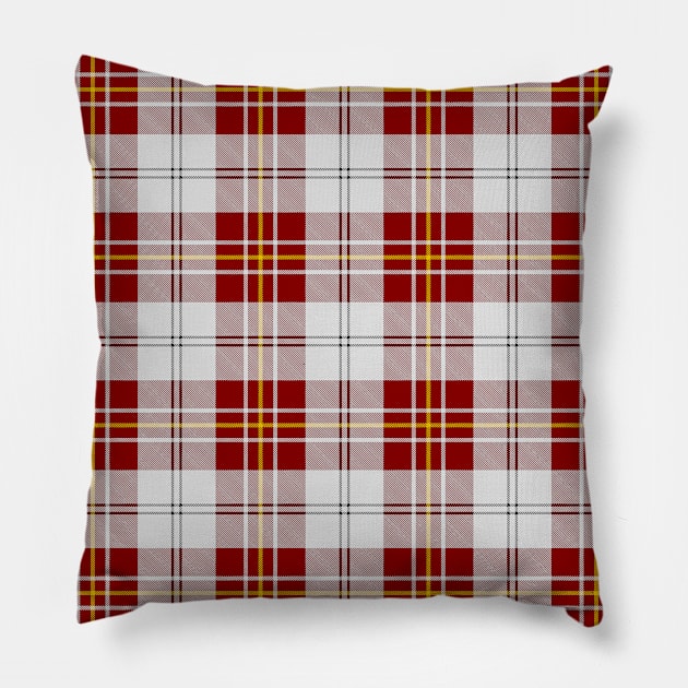 Clan MacPherson Red Dress Tartan Pillow by sifis