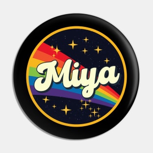 Miya // Rainbow In Space Vintage Style Pin