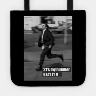 Michael Scott running Tote