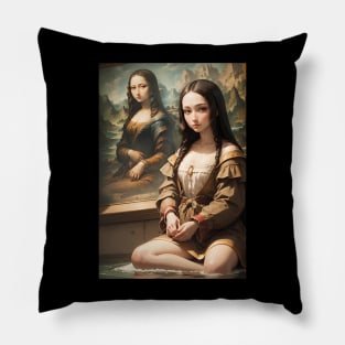 mona lisa Pillow