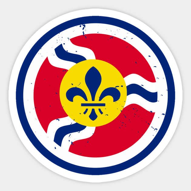 Retro St Louis Missouri City Flag // Vintage STL Grunge Emblem