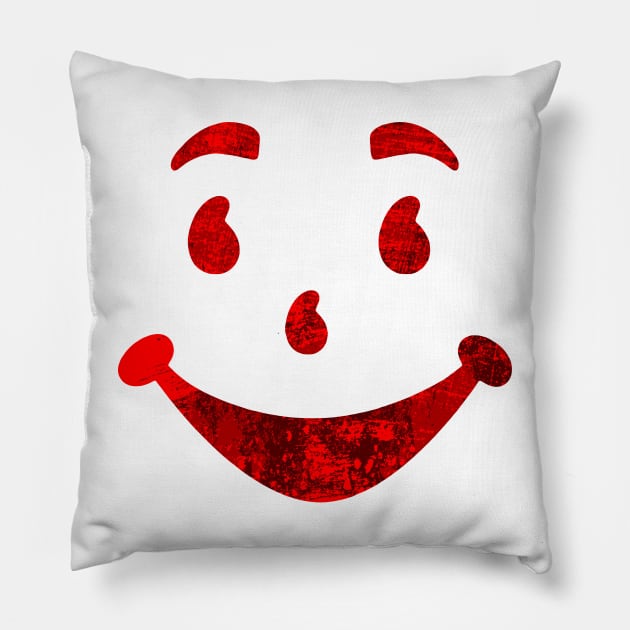Hey Kool-Aid! - red texture Pillow by RileyDixon