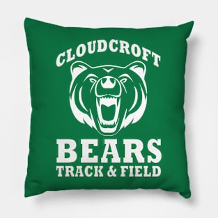 Cloudcroft Bears Track & Field (White) Pillow