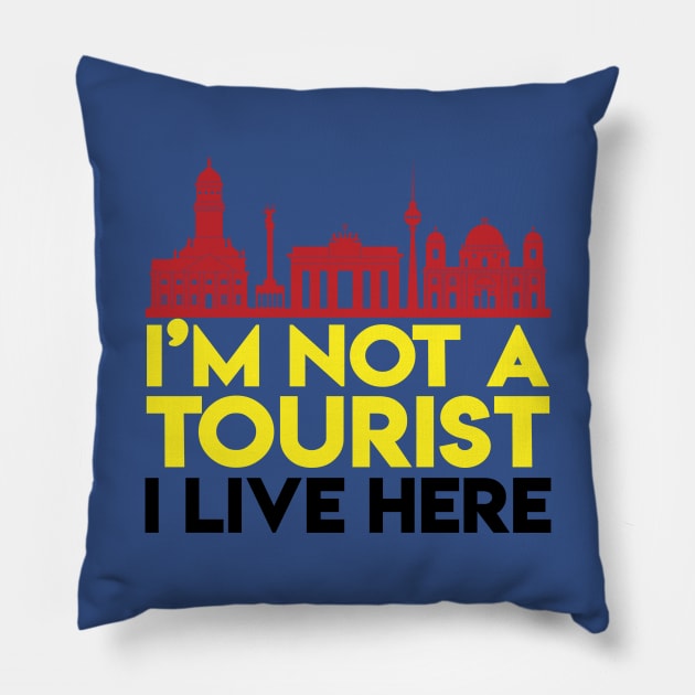 Funny Tourist Tourism Humor Urban City Pillow by Mellowdellow