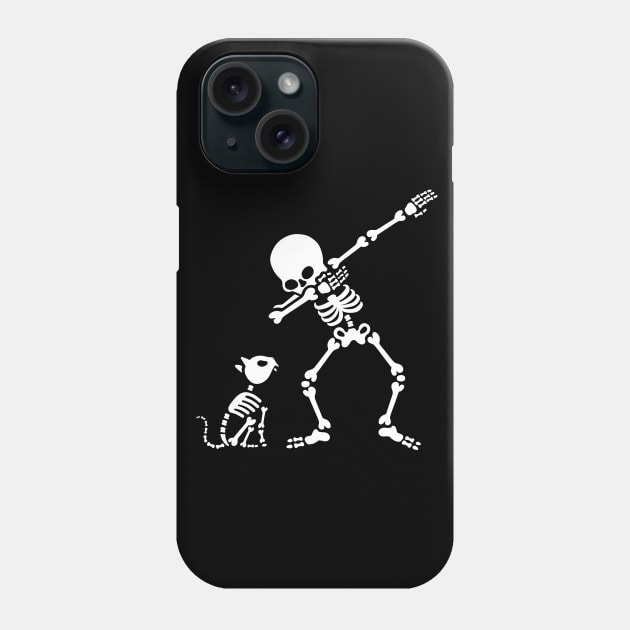 Dab dabbing skeleton Pet Cat Bones Phone Case by LaundryFactory