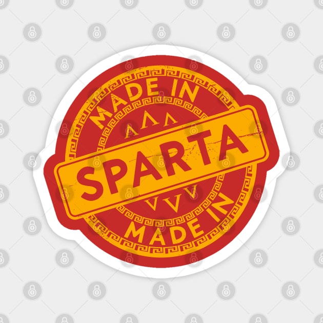 Made in Sparta Mono Magnet by nickbeta