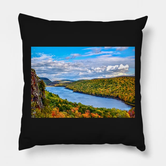 “Autumn at Lake of the Clouds” Pillow by Colette22