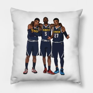 Denver Nuggets Trio Pillow