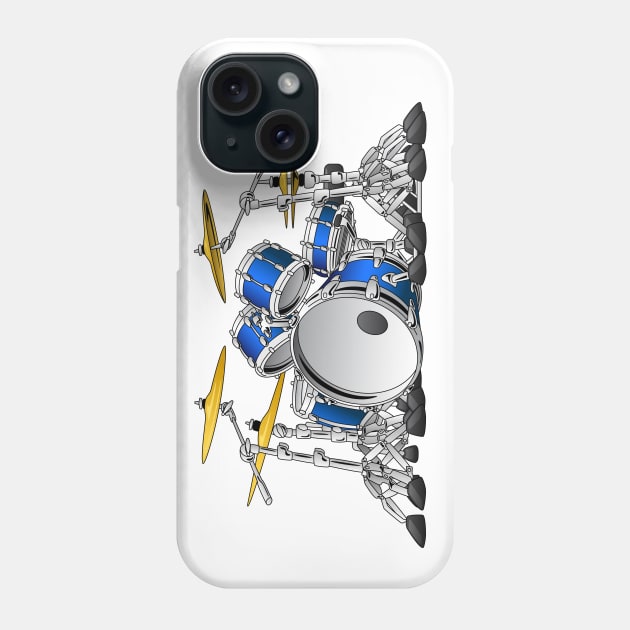 5 Piece Drum Set Cartoon Phone Case by hobrath