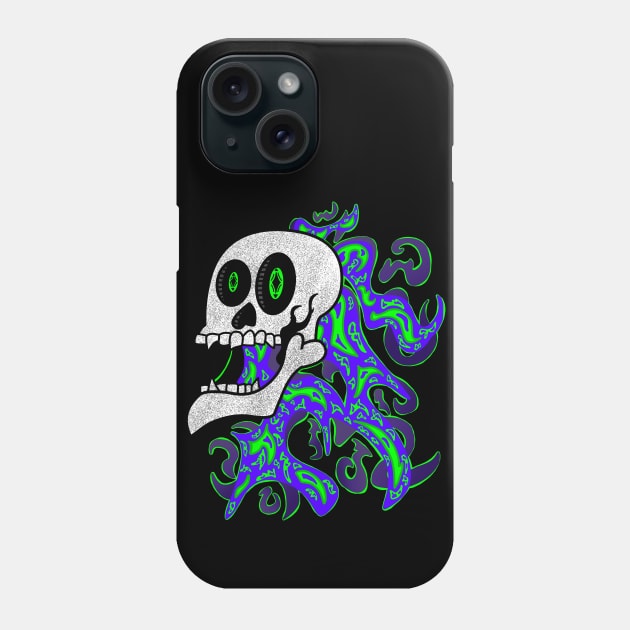 Screaming, Flying Skull Phone Case by mm92