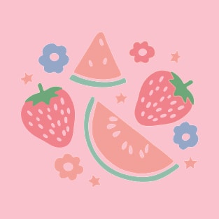 Cute Fruit Pattern T-Shirt