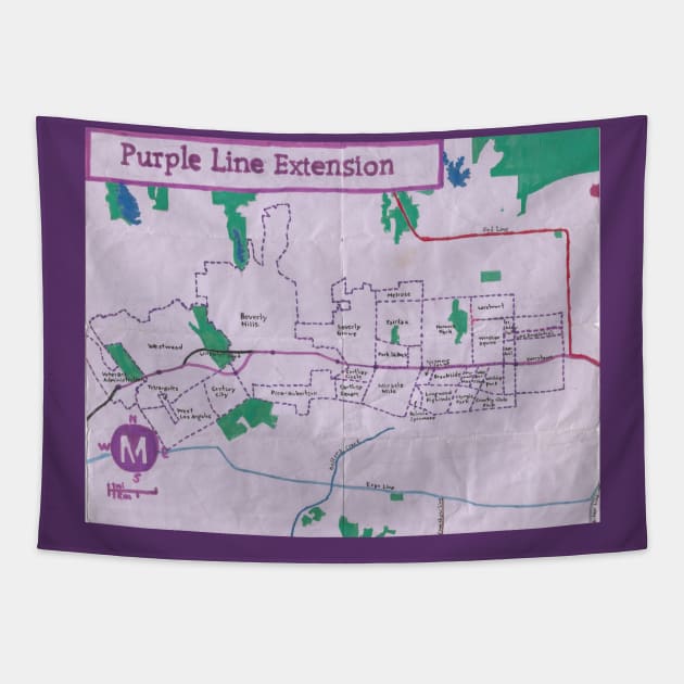 Purple Line Extension Tapestry by PendersleighAndSonsCartography