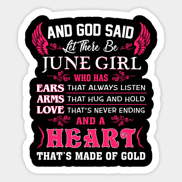 JUNE GIRL - June Girl - Sticker | TeePublic
